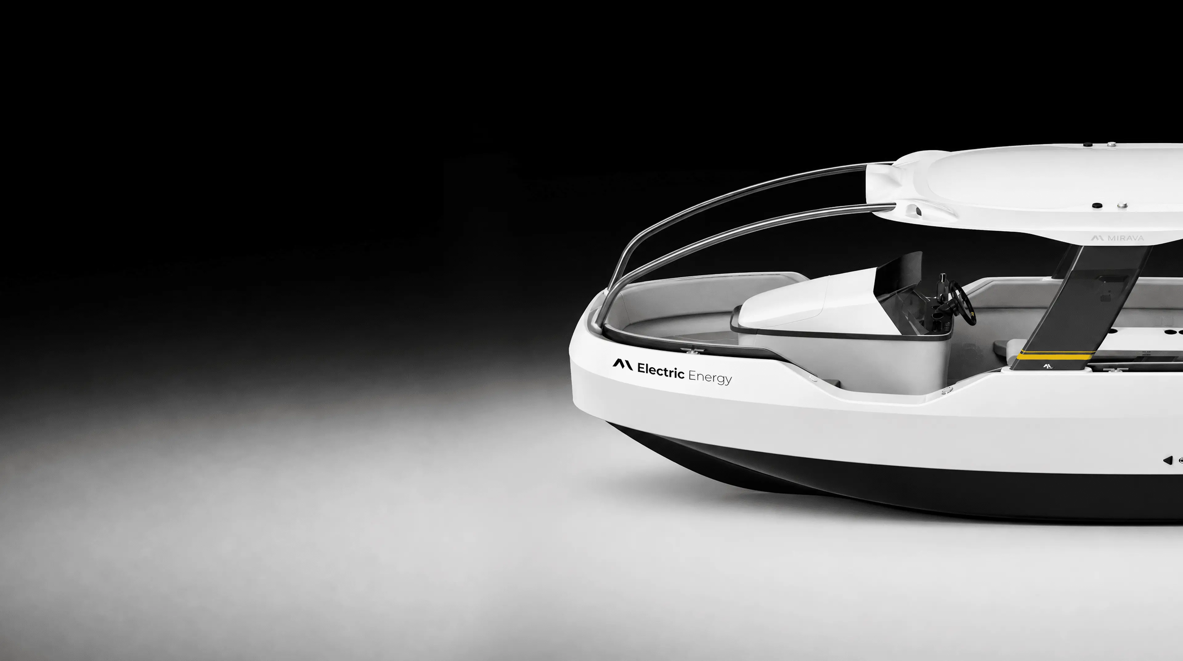 MIRAVA modular boat design shown from the first perspective