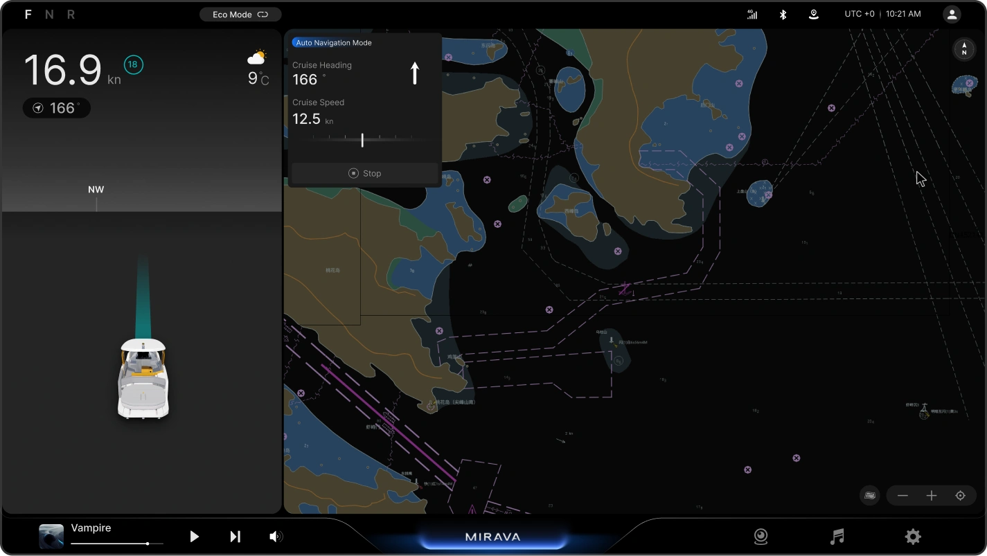 MIRAVA AutoPilot navigation interface