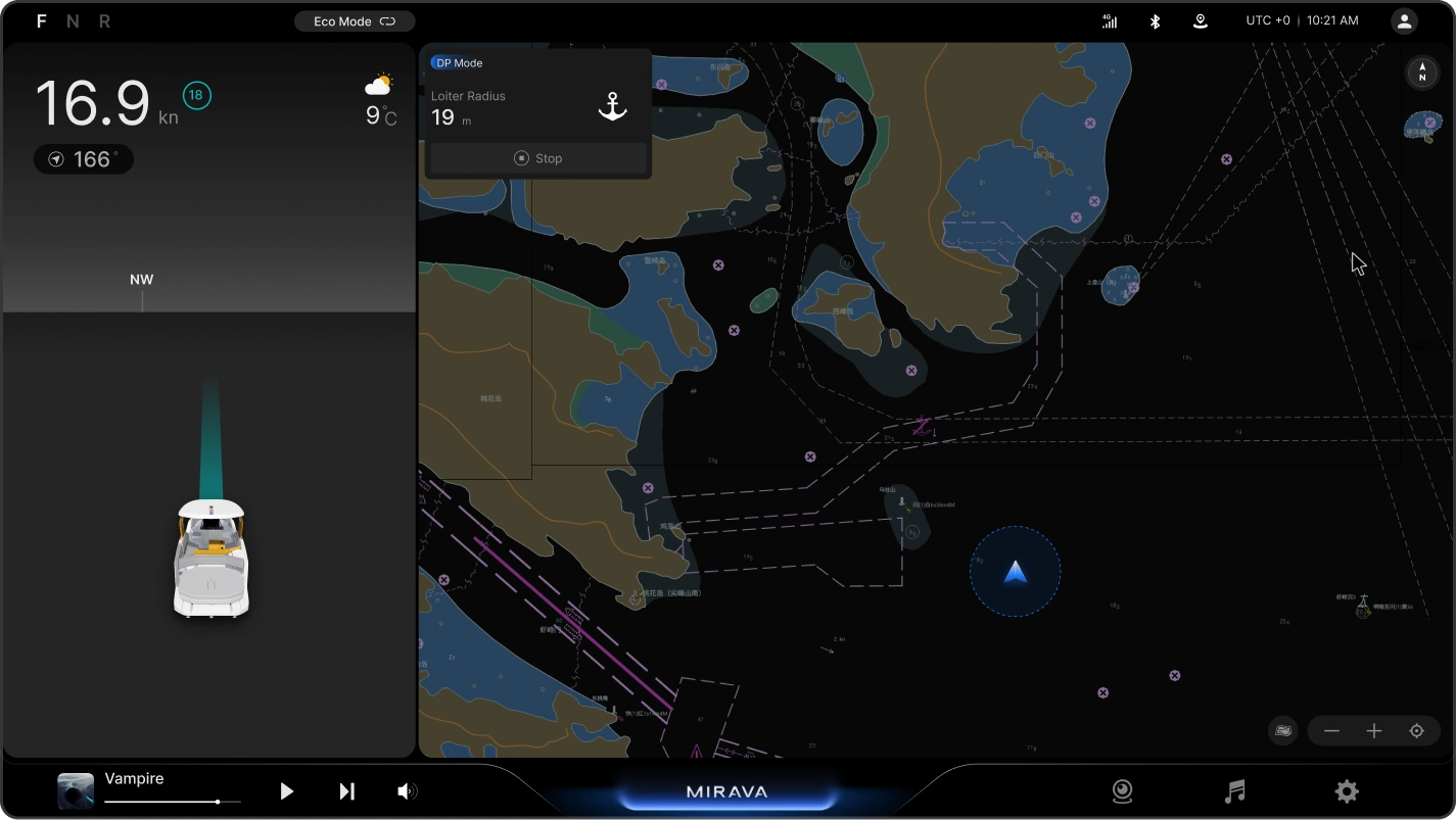 MIRAVA dynamic positioning interface